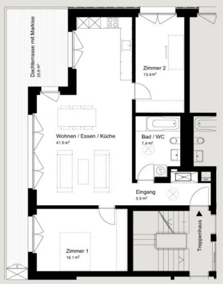 Wohnen im Grünen - zentrale 3.5-Zimmer-Wohnung mit Balkon
