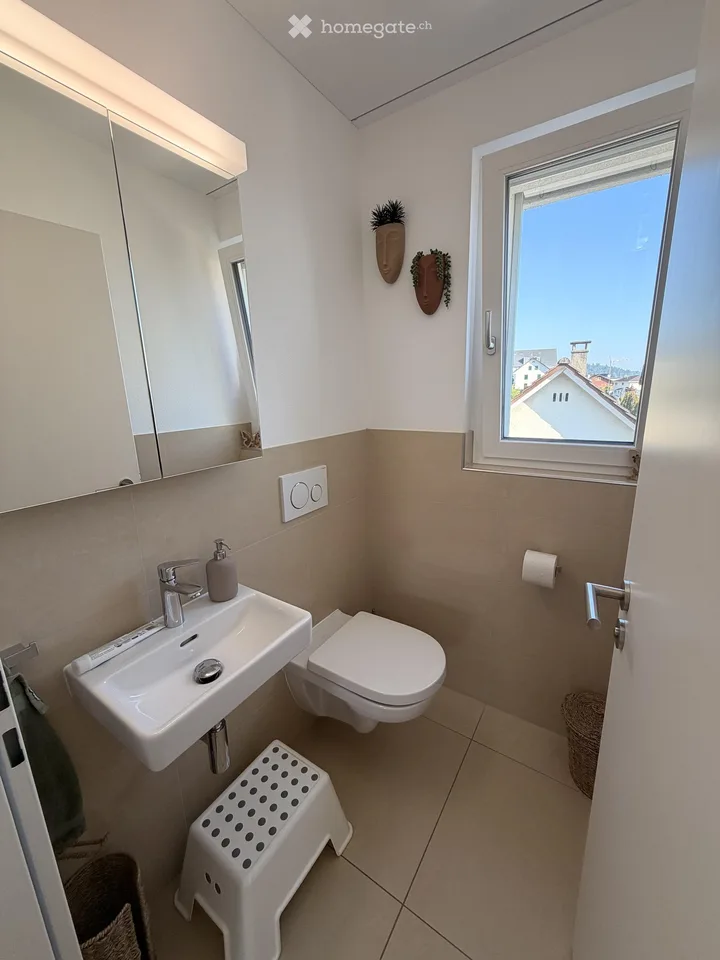 Sopra i tetti di Niederwil – 127 m² in attico & 117 m² di terrazza soleggiata con accesso diretto in ascensore