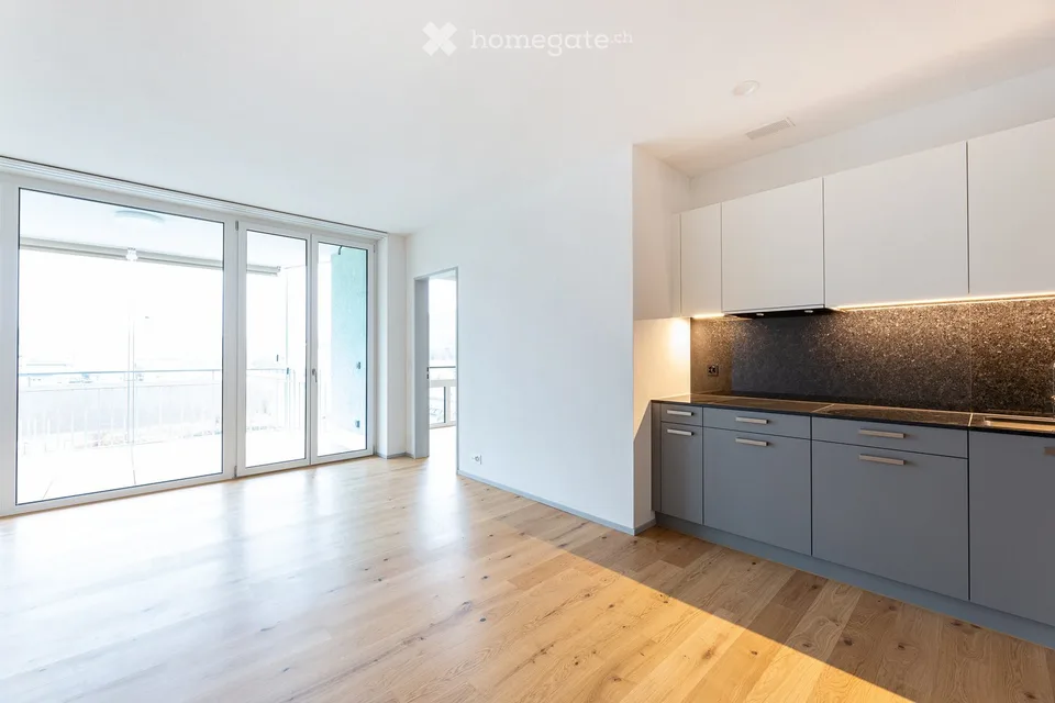 Moderne 3.5-Zimmer-Wohnung mit Balkon direkt am Bahnhof Hegi