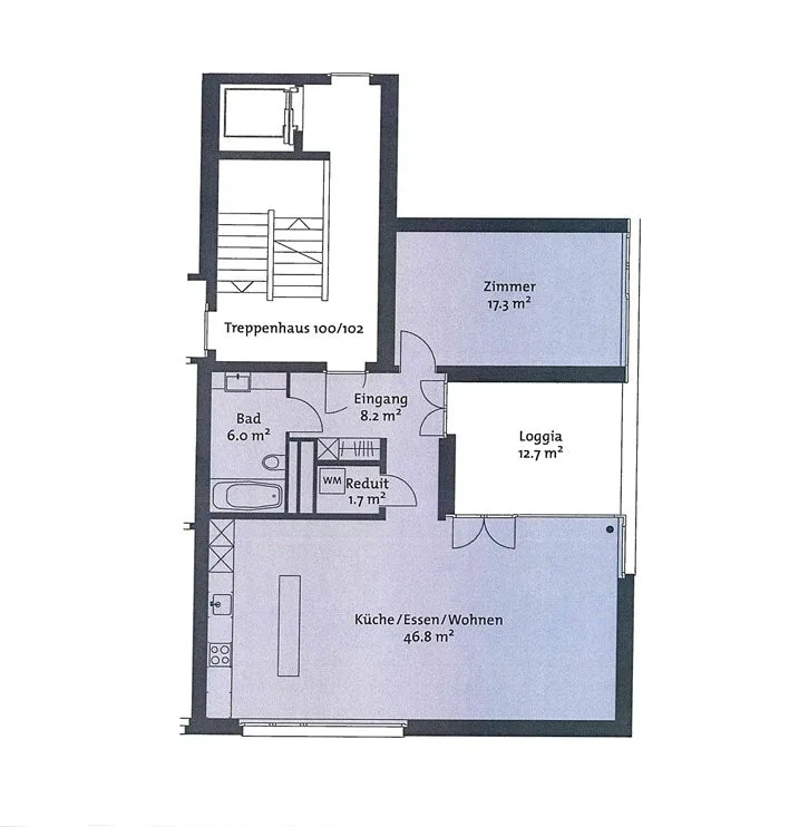 2.5-Zimmer-Wohnung mit eigenem Waschturm