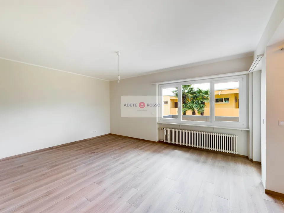 Renovierte Wohnung: ruhige Wohngegend, Wohnanlage mit Pool, nahe Lugano