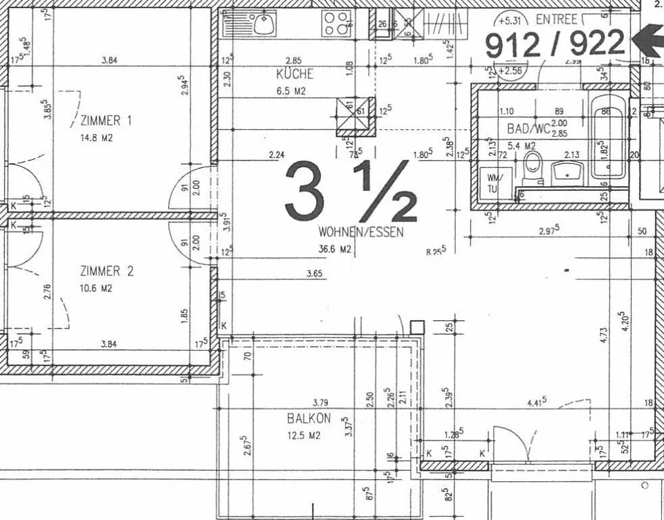 Helle 3.5-Zimmer-Wohnung mit Balkon in Wetzikon