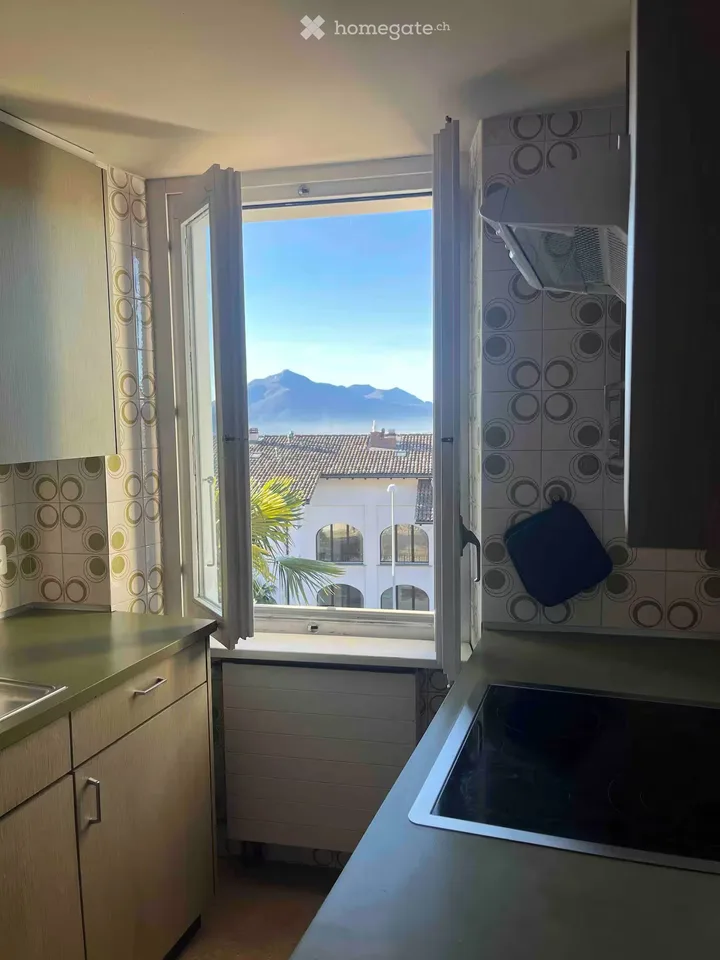 Appartamento soleggiato, Camino, Terrazza vista lago/citta
