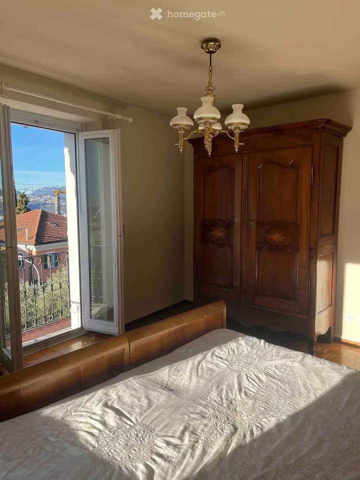 Appartamento soleggiato, Camino, Terrazza vista lago/citta