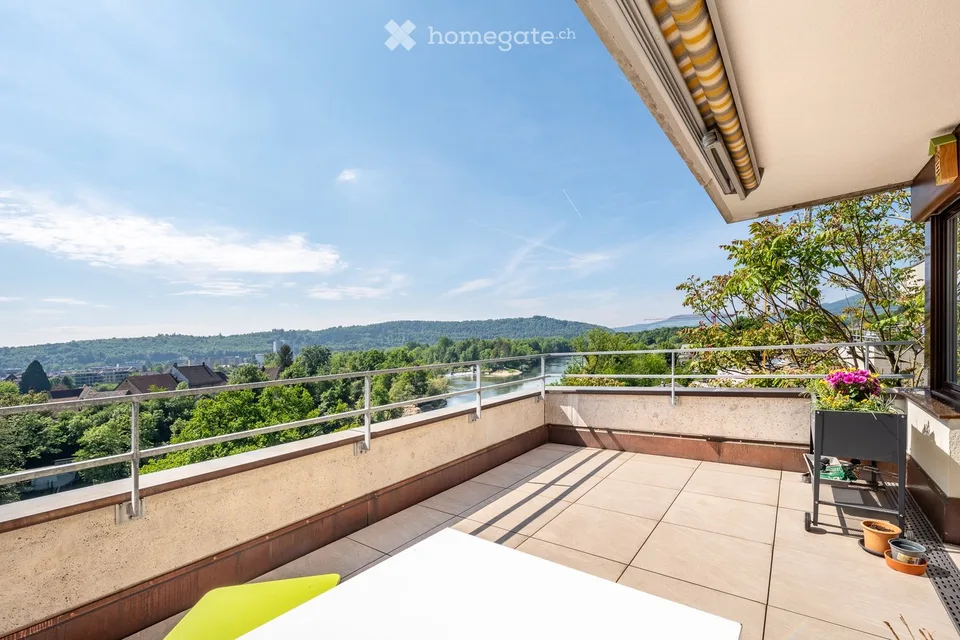 Sonnige 3.5 Zimmer-Terrassenwohnung mit Aaresicht – Foto 3 von 5