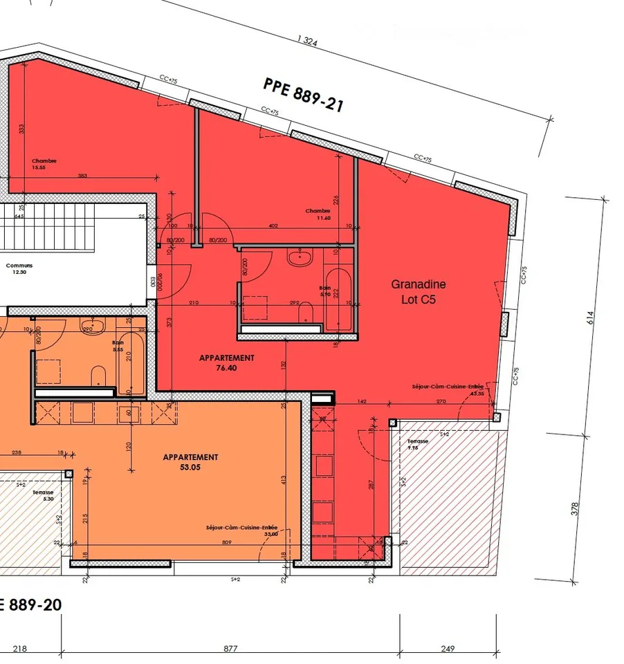 Neue 3,5-Zimmer-Wohnung in Massonnens / Balkon + Garten