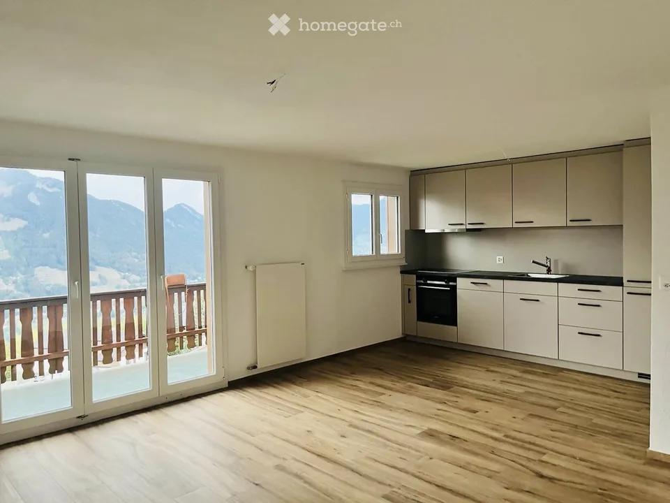 Appartement maisonnette 3 pièces avec vue sur la montagne à Seelisberg
