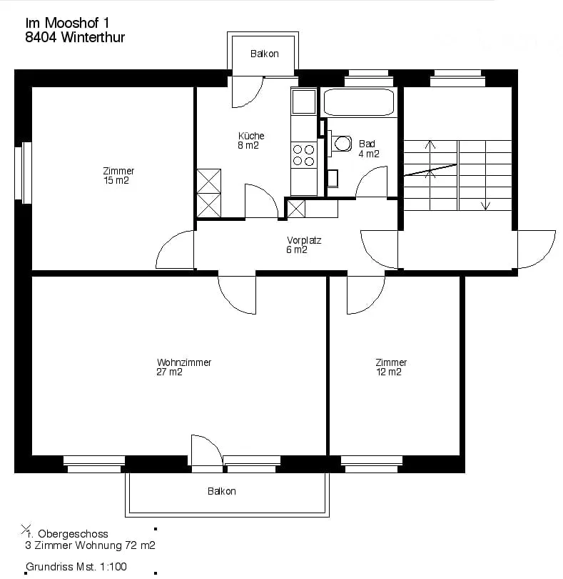Helle 3-Zimmerwohnung in Oberwinterthur
