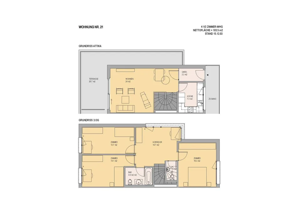 Befristeter Mietvertrag: 01.12 - 31.03.27: Geräumige 4.5-Zimmer-Wohnung mit Balkon und schöner Aussicht