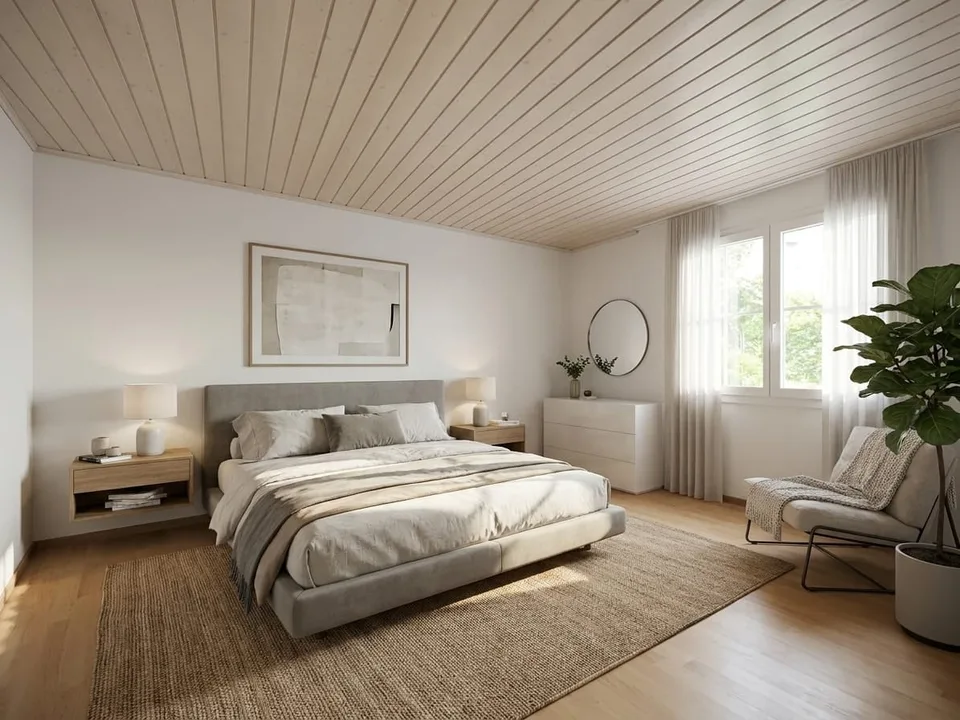 Garden apartment with beautiful terrace and mountain view