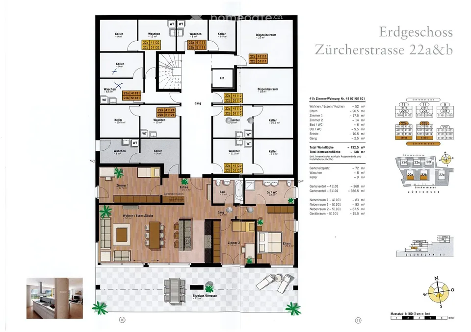 Charming 3.5-room attic apartment with 2 terraces in Schmerikon