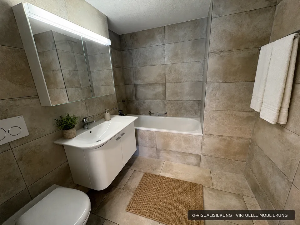 Appartement de 4,5 pièces rénové avec cheminée, ascenseur et vue panoramique