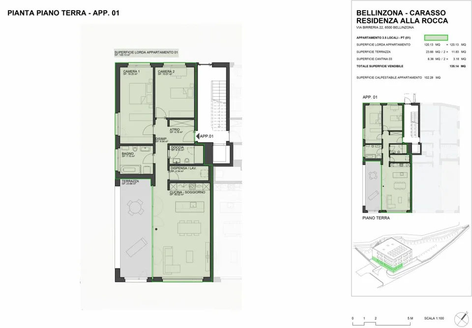 Residenz Alla Rocca - App. 1 Erdgeschoss - 3.5 Zimmer – Foto 14 von 15