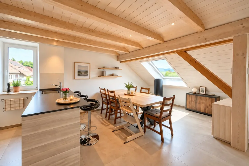Luminoso loft in attico di 4.5 locali ad Alle – foto 3 di 14