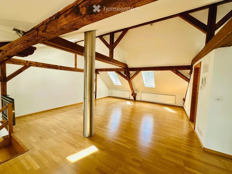 Charmante Loft-Dachwohnung im Gundeli mit Balkon