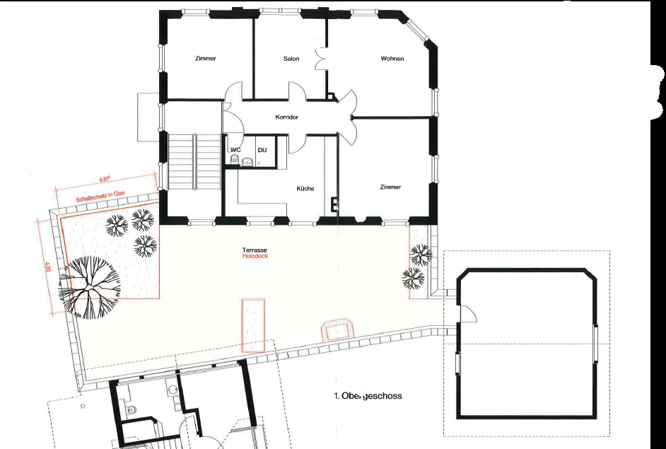 8.5-Zimmer-Maisonettewohnung mit Altbaucharme, grosser Terrasse und Garten in Hausen am Albis