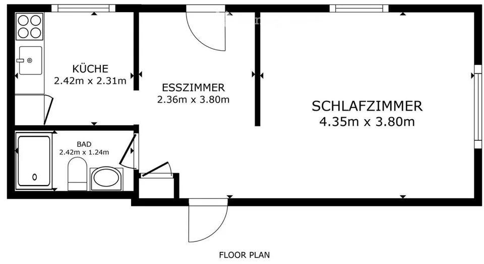 Appartamento luminoso di 1,5 locali arredato al piano terra a Erlinsbach (SO) con grande facciata vetrata