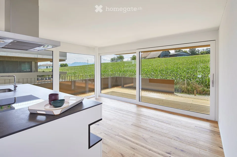 Moderne 3.5 Zimmerwohnung mit Weitblick