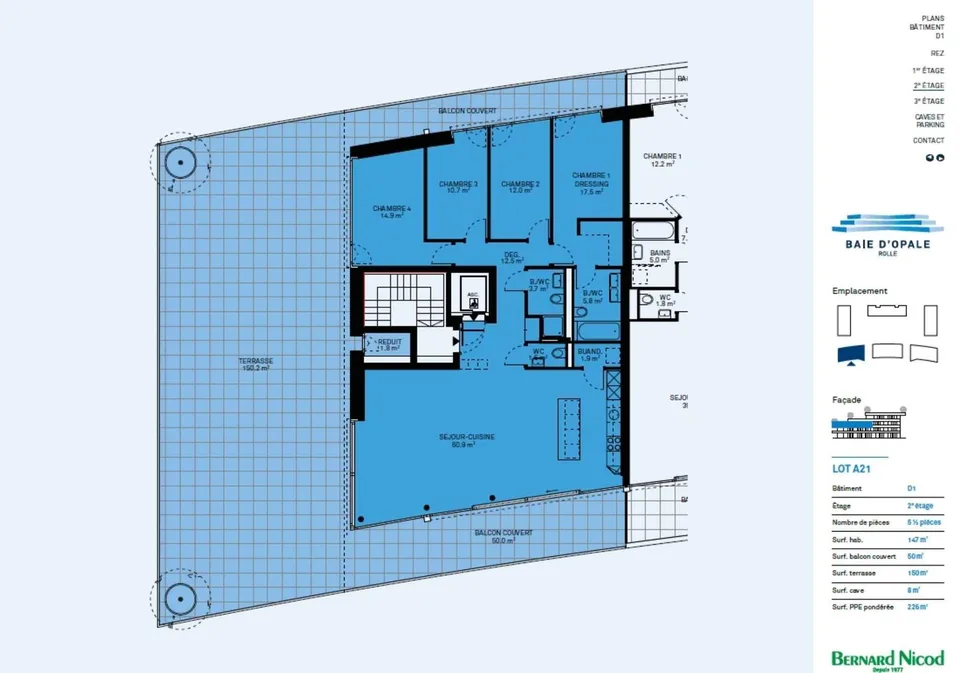Appartamento eccezionale con vista sul lago, 5.5 locali con terrazza spaziosa – foto 7 di 8