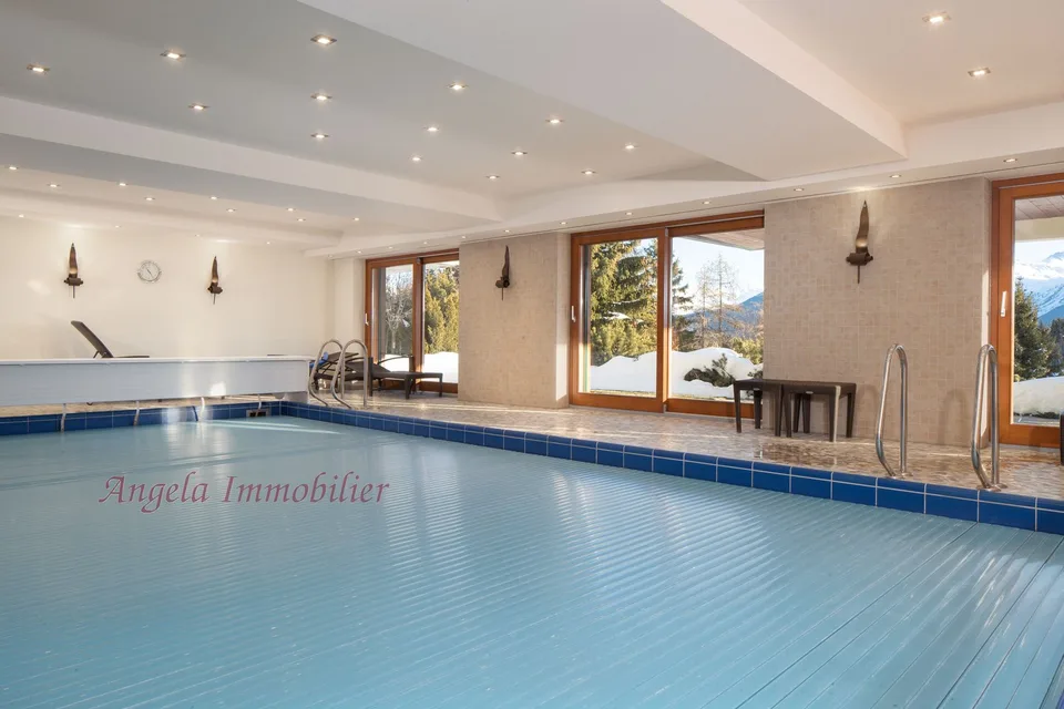 Appartamento di 3 camere da letto mozzafiato nel centro di Crans-Montana con strutture SPA