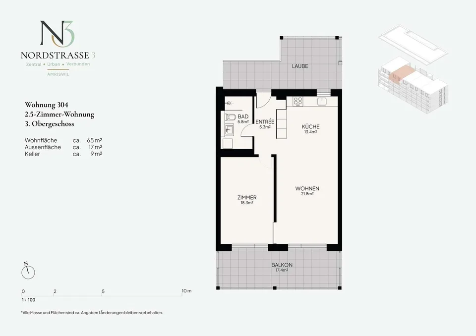 Nordstrasse 3 - Appartements de location de haute qualité au cœur d'Amriswil