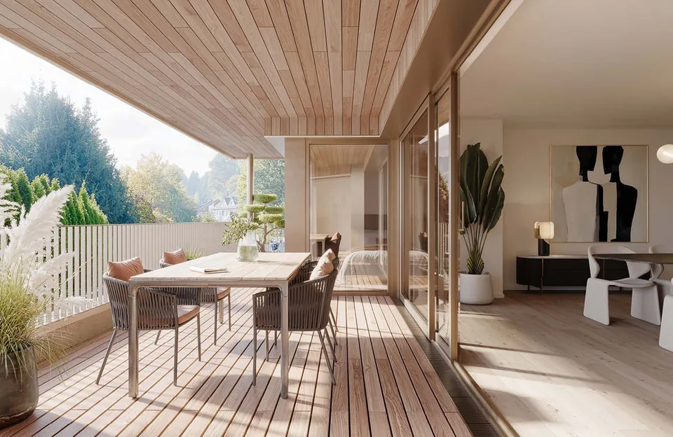 "RESERVIERT" - Exklusive 4.5-Zimmer-Wohnung mit grosszügiger Terrasse und Panoramablick – Foto 3 von 16