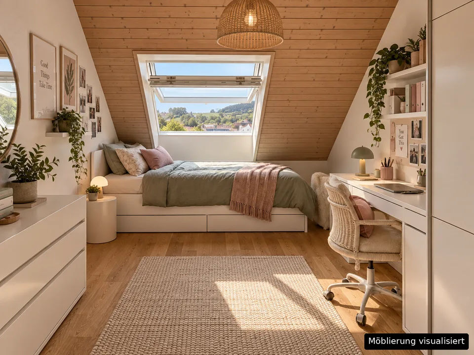 Renovierte 4.5-Zimmer-Dachwohnung mit Cheminée, Lift und Weitblick