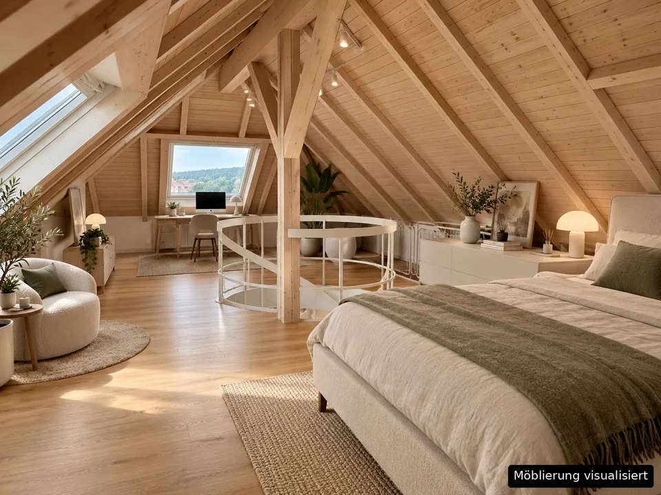 Renovierte 4.5-Zimmer-Dachwohnung mit Cheminée, Lift und Weitblick