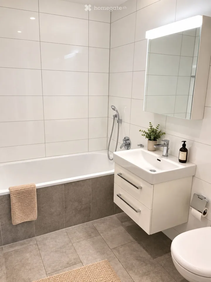 Helle 3.5-Zimmer-Wohnung mit Balkon und Rheinblick in Mumpf