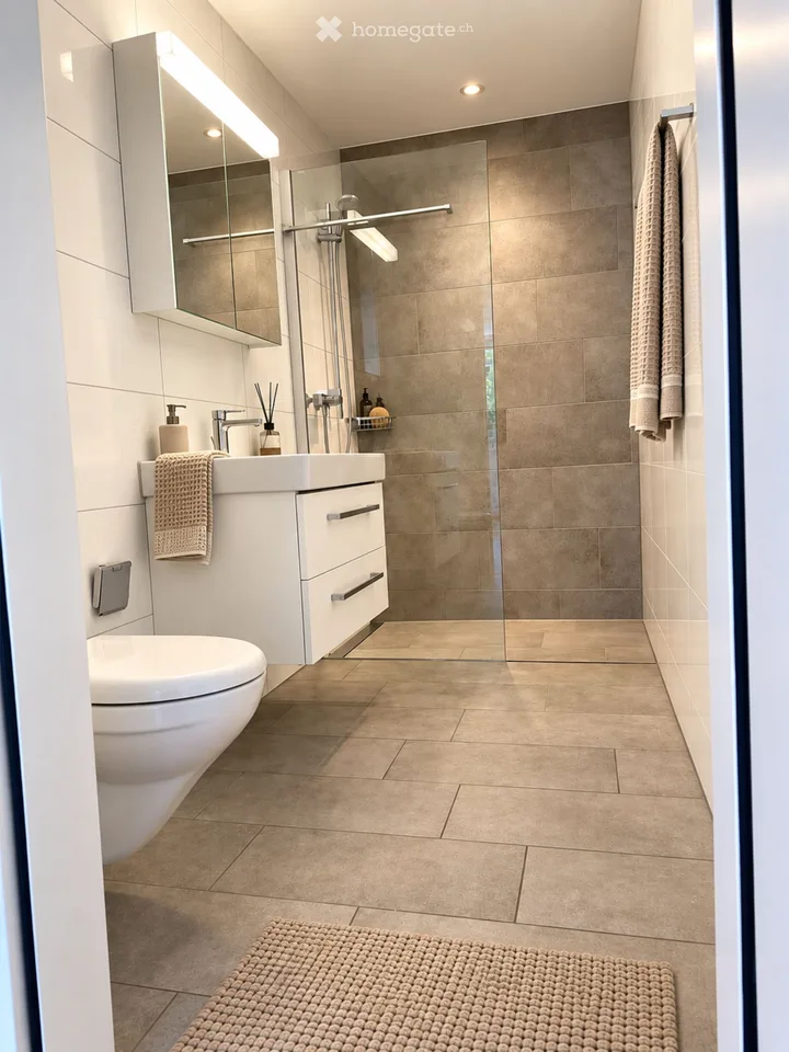 Helle 3.5-Zimmer-Wohnung mit Balkon und Rheinblick in Mumpf