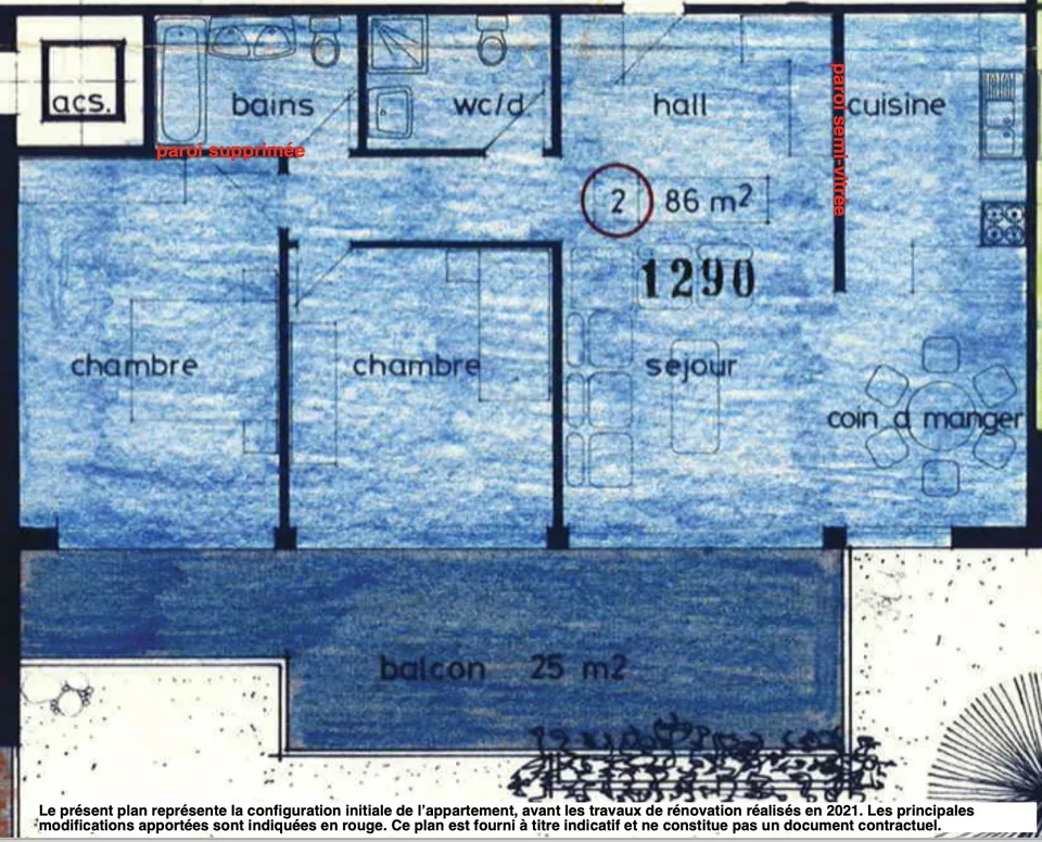 3.5 rooms renovated 86m2, panoramic lake view and 25m balcony
