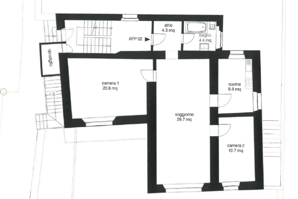 Superbe appartement de 3,5 pièces au 1er étage, au cœur de Tegna