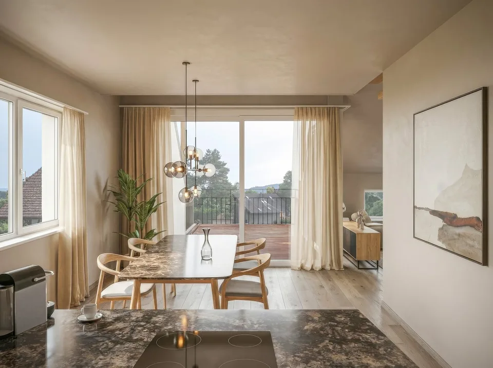 C3: Exklusive 5-Zimmer-Maisonette-Wohnung im Neubau in Scheuren – Foto 3 von 12
