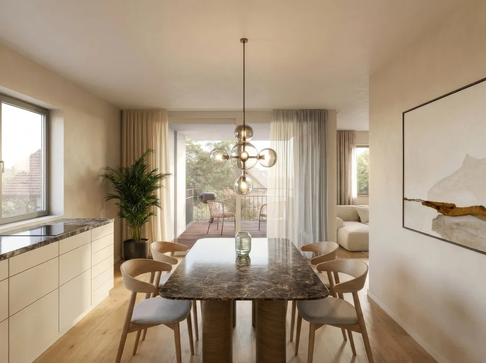 RESERVED: Family-friendly 4.5-room new apartment with balcony in Scheuren – photo 2 of 10