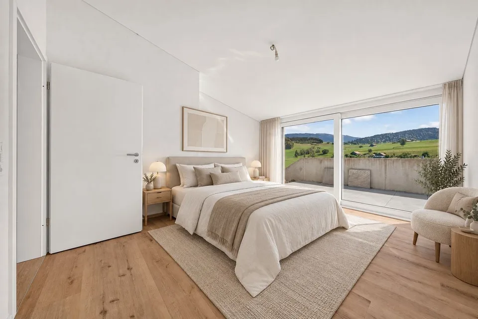 Neues 4,5-Zimmer-Apartment mit Terrassen und Blick auf die Voralpen – Foto 16 von 19