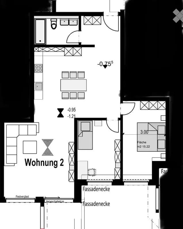 Appartement moderne 3.5 pièces au 1er étage avec panorama montagnard à Klosters
