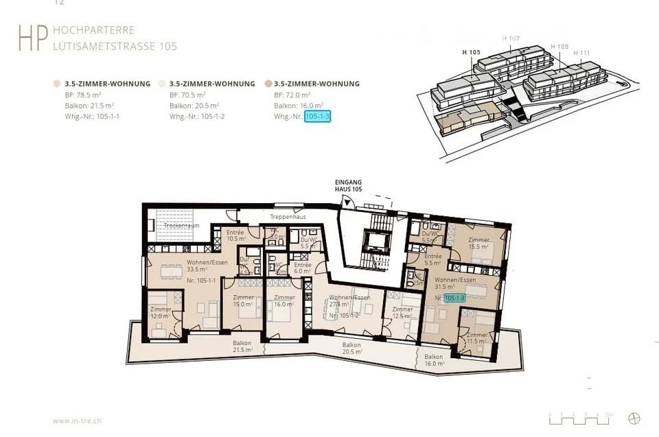 Appartamento moderno 3.5 locali con balcone a Meilen – disponibile dal 1 novembre 2026