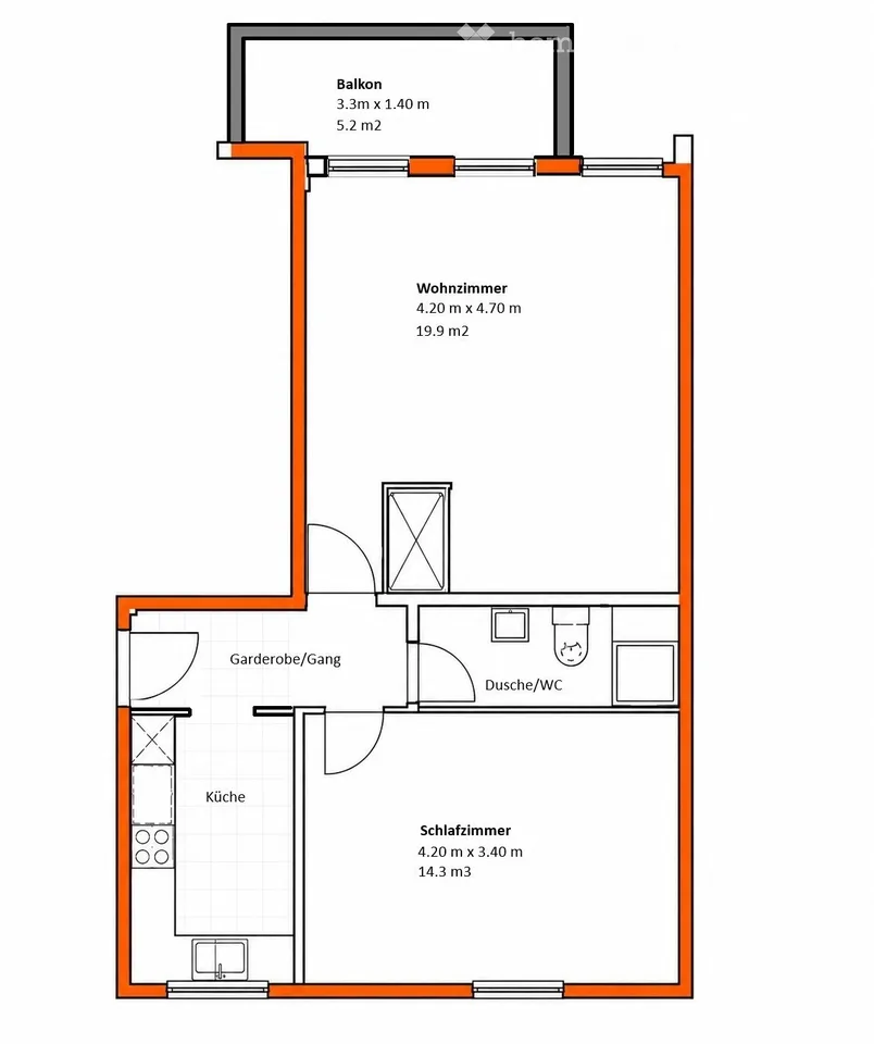Cozy 2-room apartment with balcony in Dübendorf – available immediately!