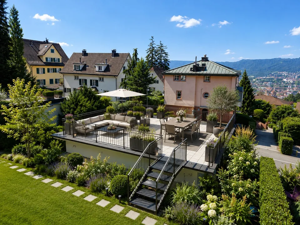 Villa sul Zürichberg con vista sulla città, lago e montagne – foto 7 di 11