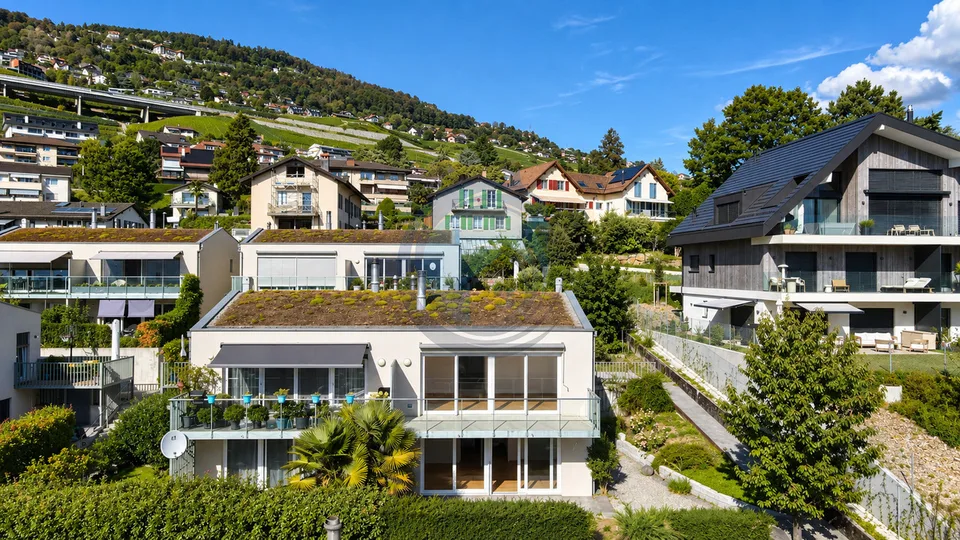 VILLA JUMELÉE AVEC VUE PANORAMIQUE SUR LE LAC ET JARDIN PRIVATIF – photo 3 sur 22