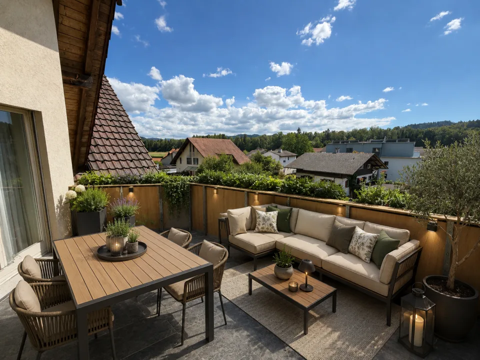 Appartement mansardé confortable avec belle terrasse – photo 9 sur 11