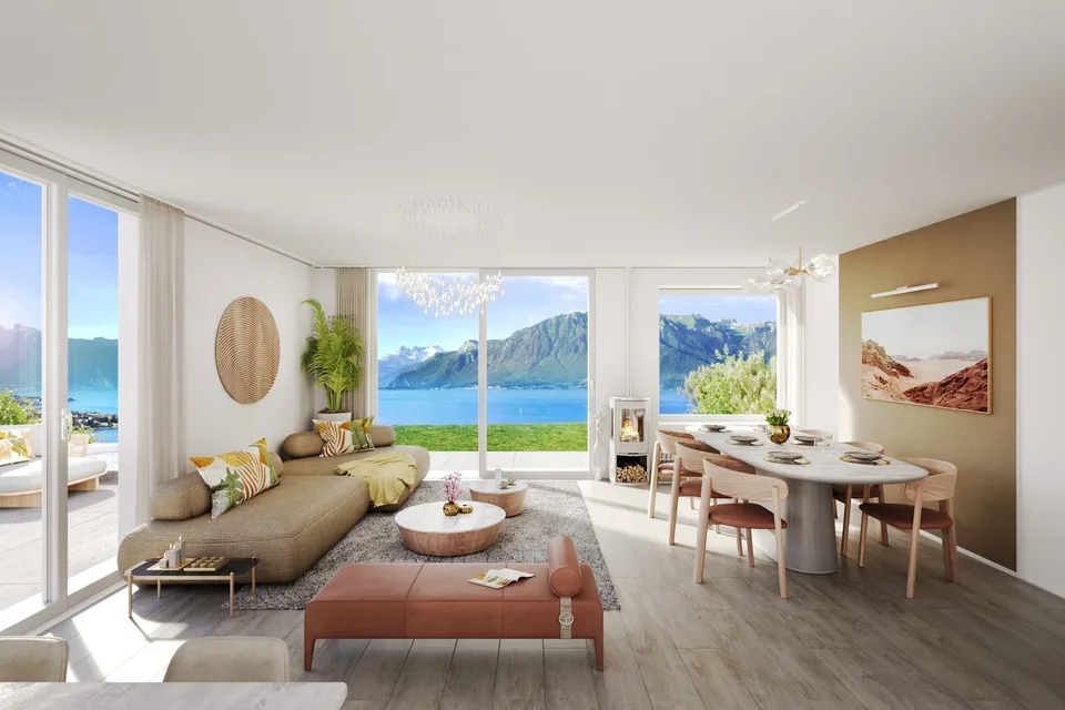 8 min. da Vevey centro, 3 ville di 5.5 locali - vista panoramica - quartiere tranquillo – foto 6 di 12