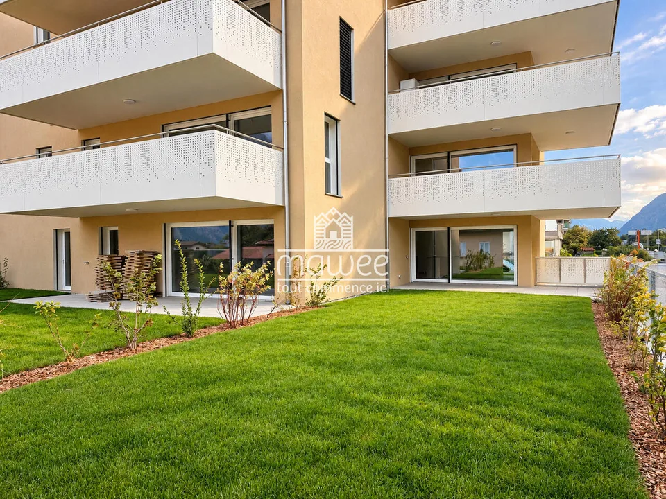 3,5 locali con giardino privato a Saxon