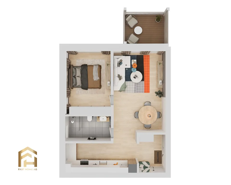 Appartamento 2.5 locali con balcone soleggiato al mattino al piano superiore – foto 7 di 13