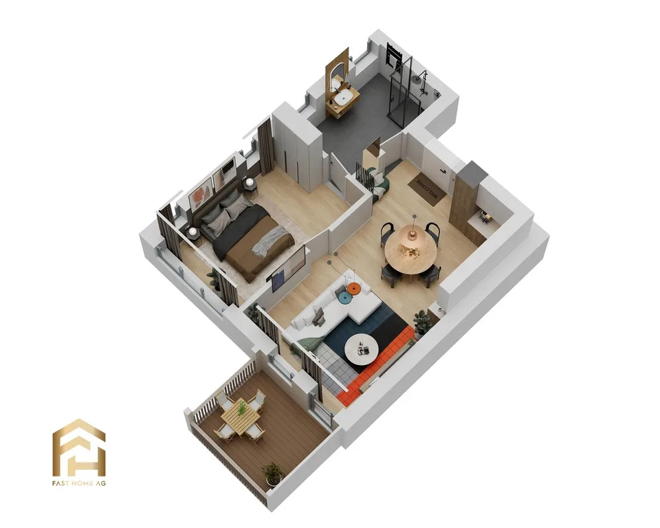 Appartement 2.5 pièces avec orientation nord à Ulrichen ensoleillé – photo 8 sur 13