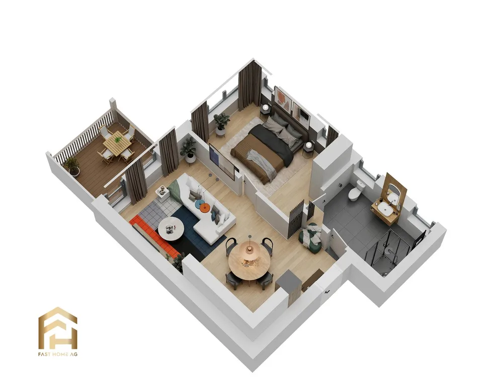 Appartement 2.5 pièces avec orientation nord à Ulrichen ensoleillé – photo 9 sur 13