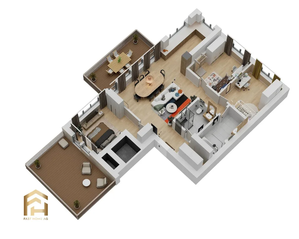 Ampio appartamento 4,5 locali al piano attico con vista panoramica verso la valle – foto 12 di 13