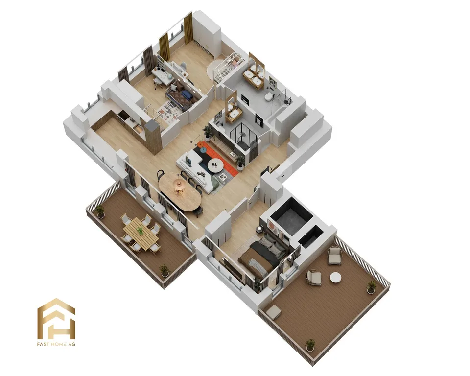 Ampio appartamento 4,5 locali al piano attico con vista panoramica verso la valle – foto 11 di 13