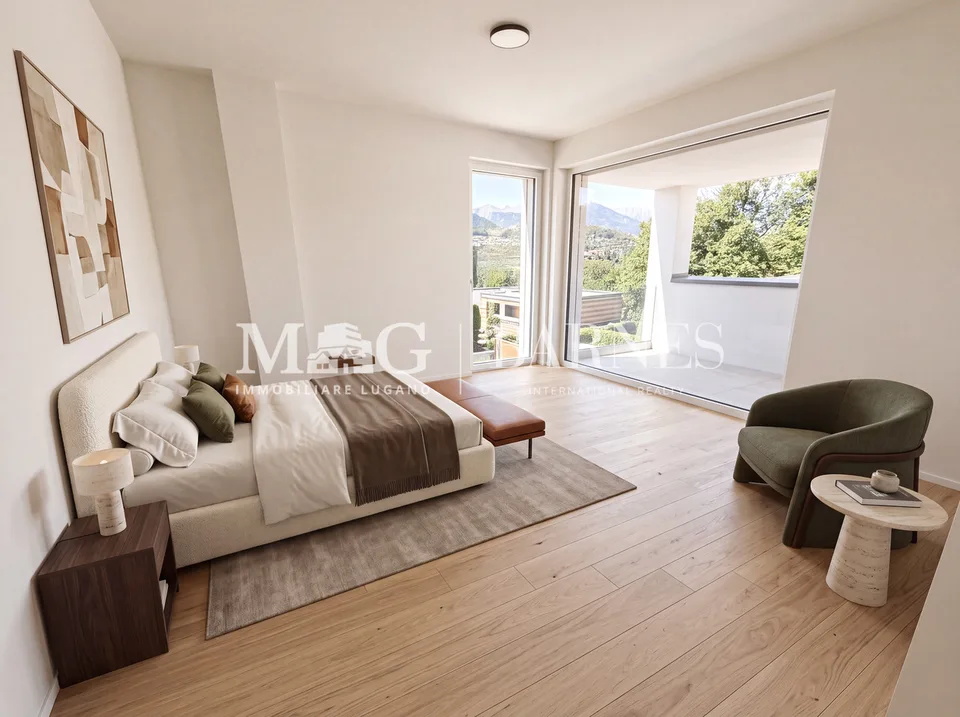 Collina d'Oro: Nuovo attico con 190 m² di terrazze – Foto 5 von 8