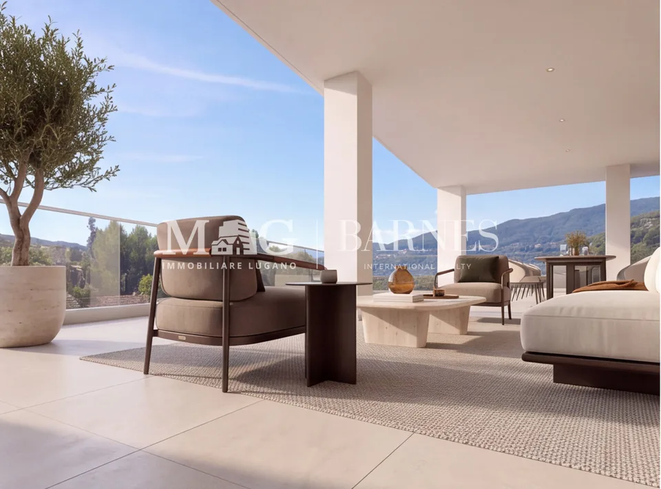 Collina d'Oro: Nuovo attico con 190 m² di terrazze – Foto 7 von 8